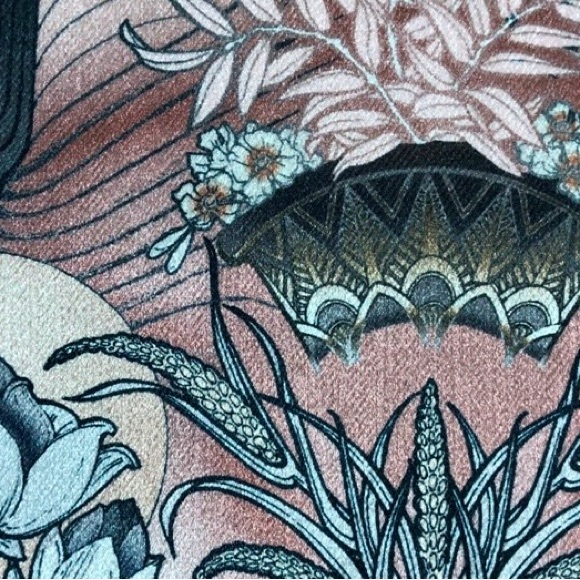 Art of the Loom's Gin on the Nile color Pink Granite Fabric made in the UK - Picture 3 of 5